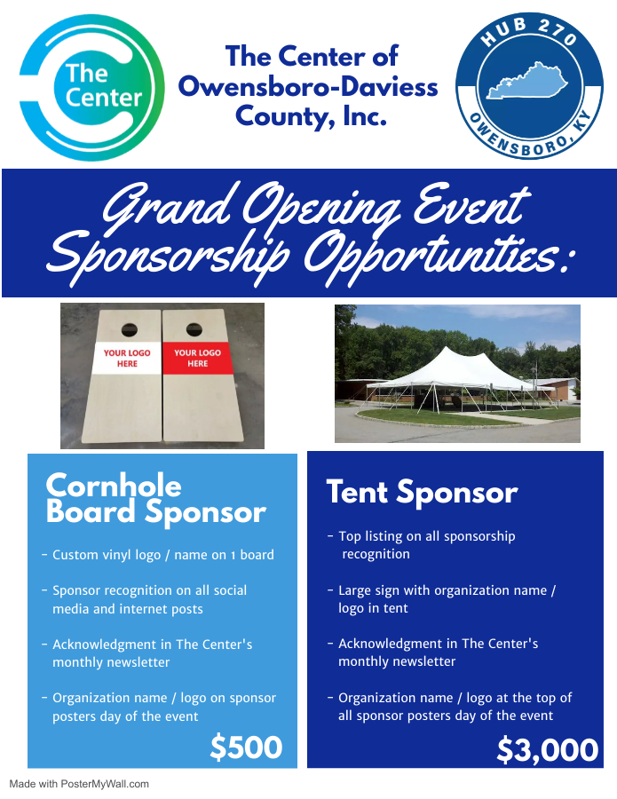 THE CENTER_GRAND OPENING EVENT_SPONSORSHIPS (July 2023)